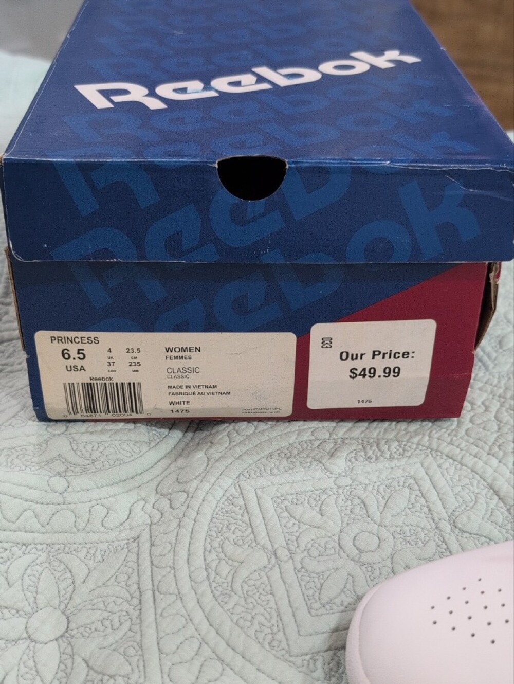 Reebok Princess Classic White Women's Athletic Sneakers - Picture 4 of 10